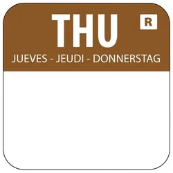 Vogue Farbcode Sticker Donnerstag braun