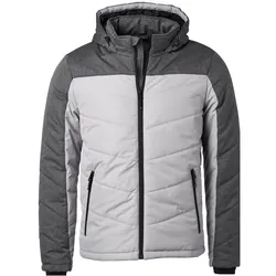 Kapuzen Winterjacke "JN1134" - XL - silver/anthracite-melange
