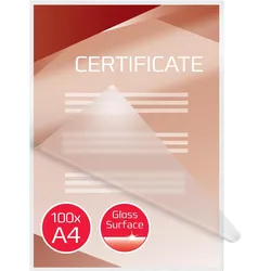 GBC, Laminierfolie, Laminierfolien in Premiumqualität (A4, 100 Stk., 175 μm)