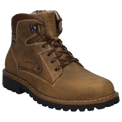 Winterboots JOSEF SEIBEL "Chance 51", Herren, Gr. 42, Warmfutter, braun, Leder, Schuhe Winterboots, mit zusätzlichem Reißverschluss