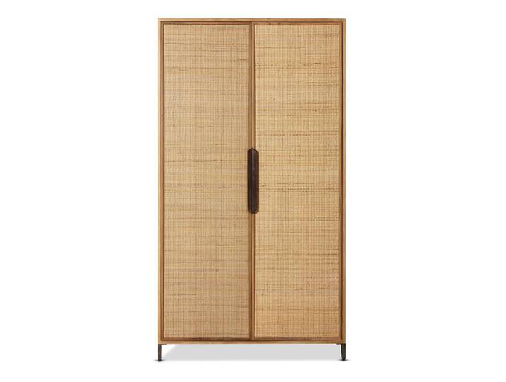 HKliving Opbergkast Pioneer Rattan & Hout, 180 x 100cm - Naturel