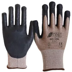 AS Arbeitsschutz Arbeitshandschuhe | 50 Paar Nitras STEEL | Gr. 11 | Stichschutzhandschuhe