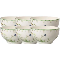 Villeroy & Boch Multipack Colourful Spring French-Bol - 4 Stück, Schüssel + Schale, Mehrfarbig, Weiss