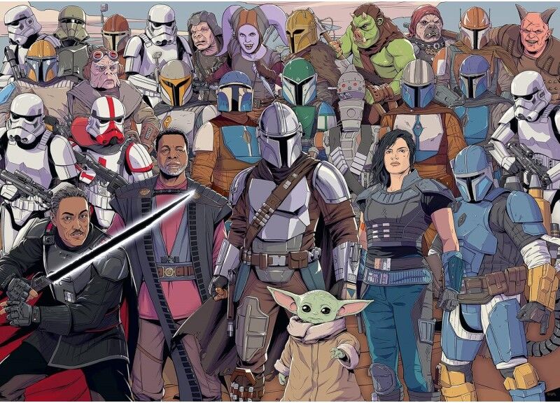 Ravensburger Puzzle 1000 pièces - Baby Yoda / Star Wars Mandalorian (Challenge Puzzle)