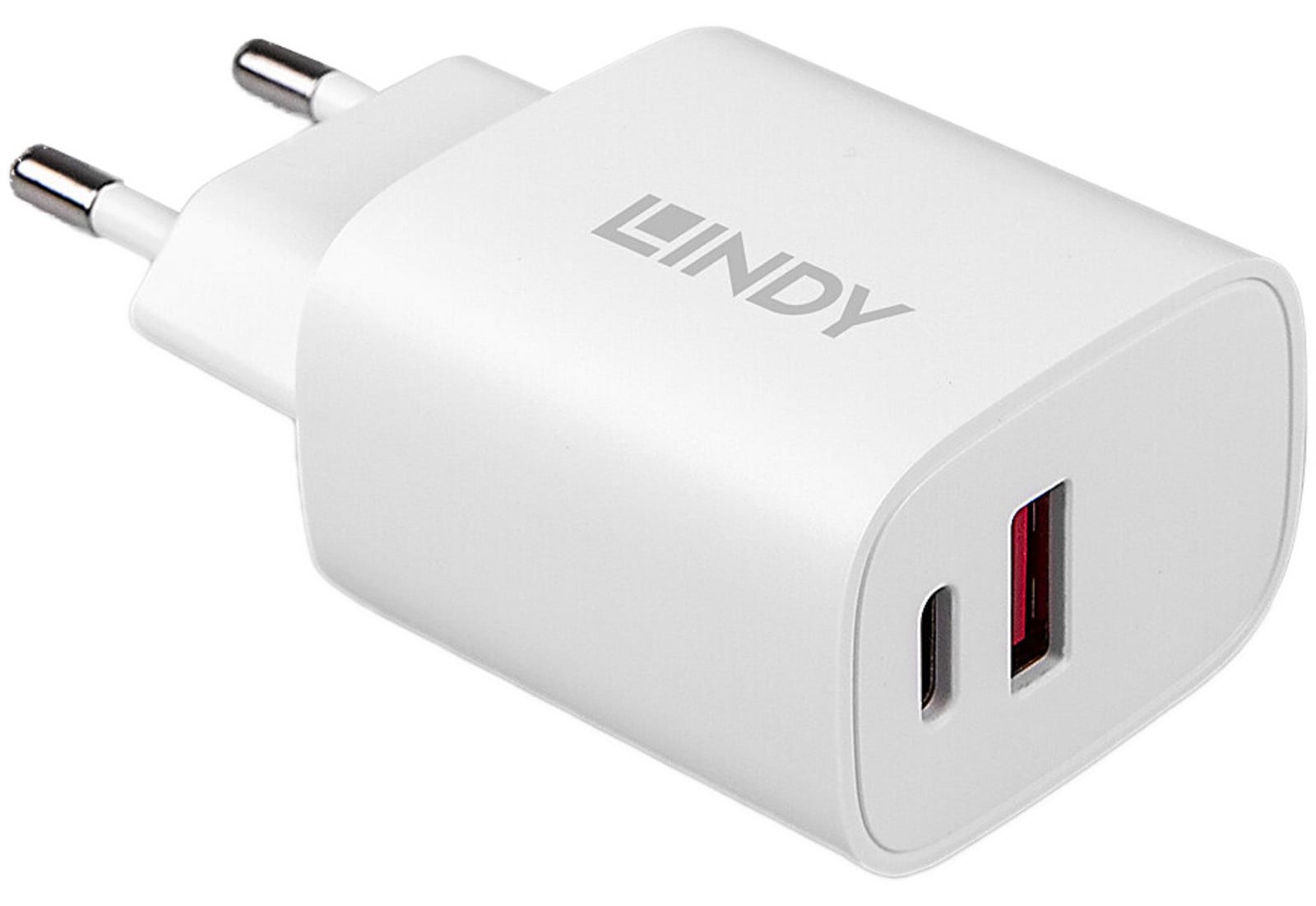 Lindy USB-oplader type A & C 20W wit