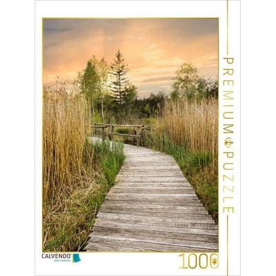 CALVENDO Puzzle Holzweg durchs Moor | 1000 Teile Lege-Größe 64x48cm Foto-Puzzle für glückliche Stunden, Sonstige von , Calvendo Puzzle
