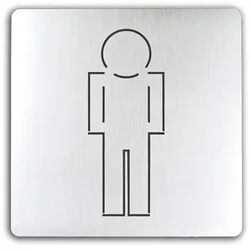 Türschild uno aus Aluminium Herren