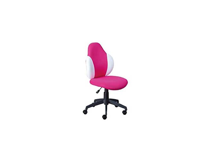 Inter Link - Chaise de bureau - Chaise de bureau enfant - Housse Mesh - Rose et Blanc - Jessi