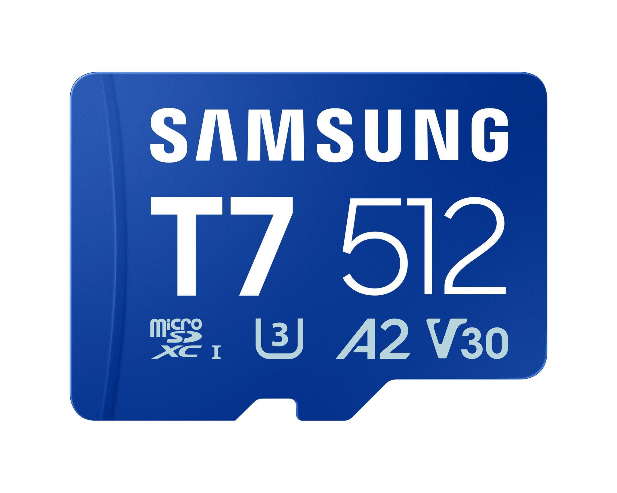 Samsung T7 microSDXC Speicherkarte 512GB (170 MB/s, Class 10, V30, U3) MB-MB512T/WW