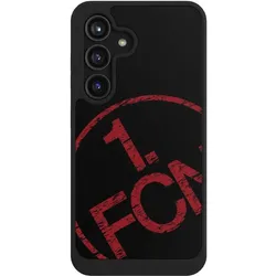 Nivocase Hülle für Samsung Galaxy S24 Handyhülle NIVOcore Case Schwarz 1. FCN Fanartikel Textur (Samsung Galaxy S24), Smartphone Hülle, Schwarz
