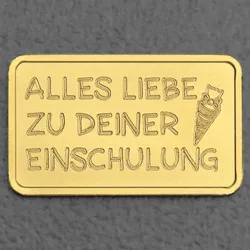 Goldbarren 2,5g Gravur "Einschulung"