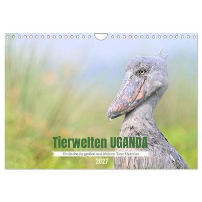 Tierwelten UGANDA (Wandkalender 2027 DIN A4 quer), CALVENDO Monatskalender