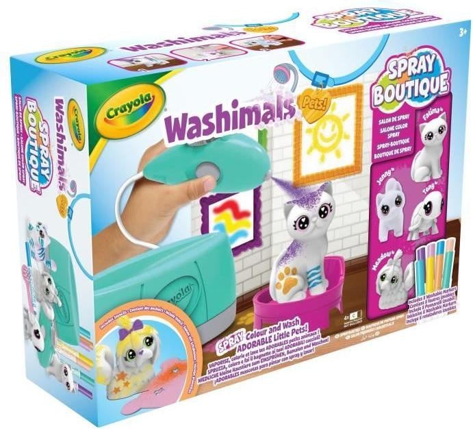Crayola Coloriage Washimals Spray Boutique - Dieren besproeien en inkleuren - Inclusief accessoires