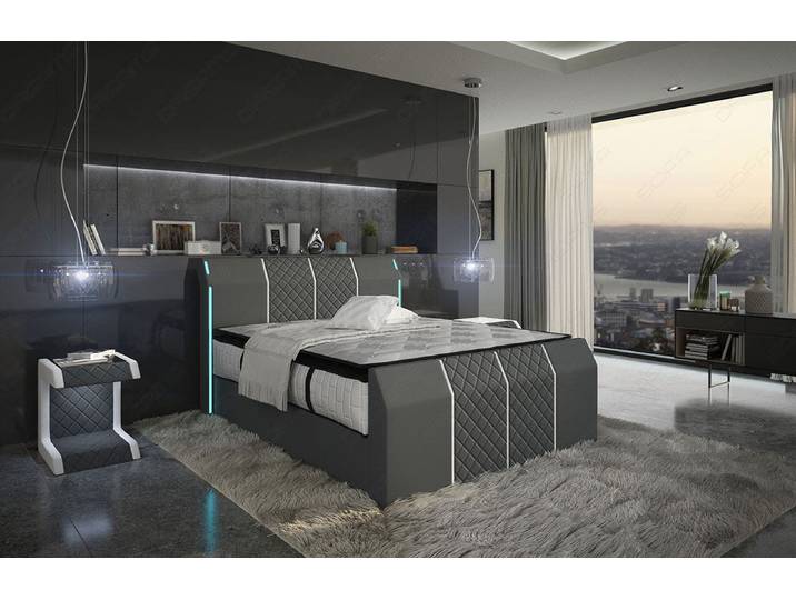 Boxspringbett Paris mit Matratze und Topper