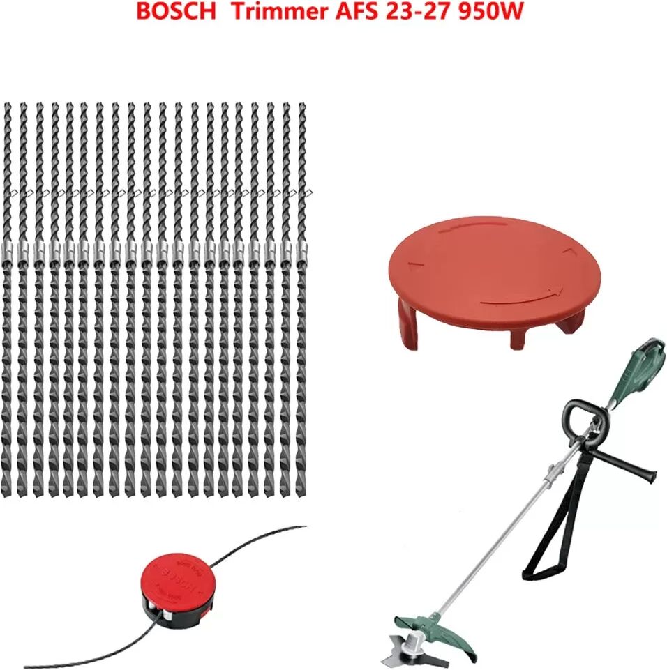 INF Kit de Fil de Coupe-Bordure - 20 Fils + 1 Couvercle Compatible avec Bosch AFS 23-27