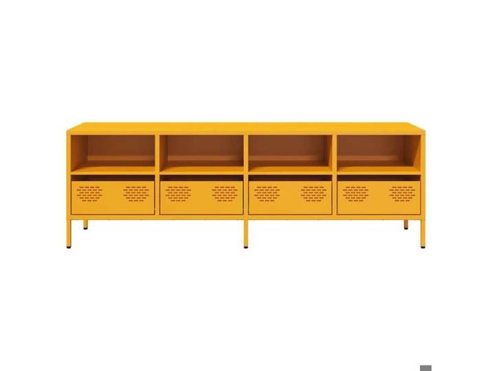 Cabinet TV - Jaune - Meuble TV pour Télévision - 1 PC - jaune moutarde 135x39x43 5 cm acier laminé à froid T1793