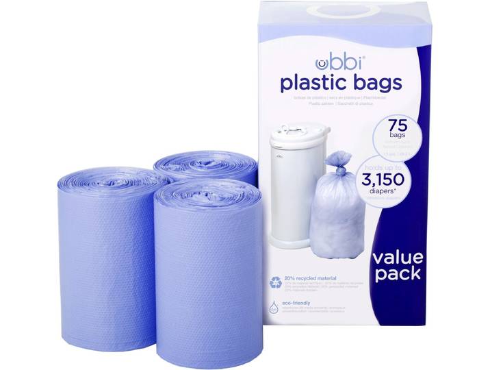 Ubbi - Biologisch Afbreekbare afvalzakken (3-pack) voor Luieremmer - navulling