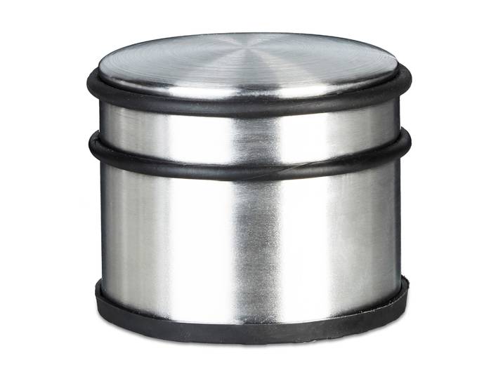 Türstopper Edelstahl XL Schwarz-Silber
