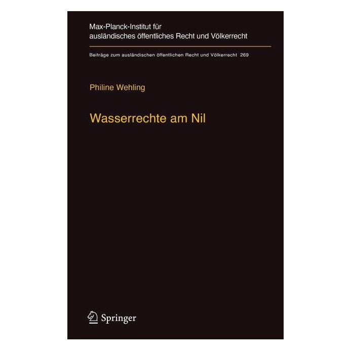 Springer Wasserrechte am Nil (Deutsch, Hardcover, Philine Wehling) (9783662549285)