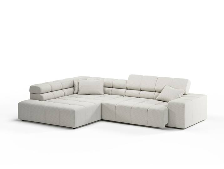 Candy Oregon Cord Ecksofa motorische Sitztiefenverstellung