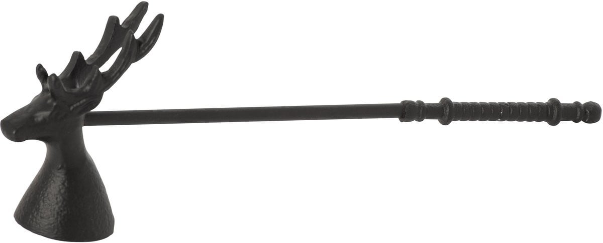 J-Line Kaarsendover hert zwart aluminium
