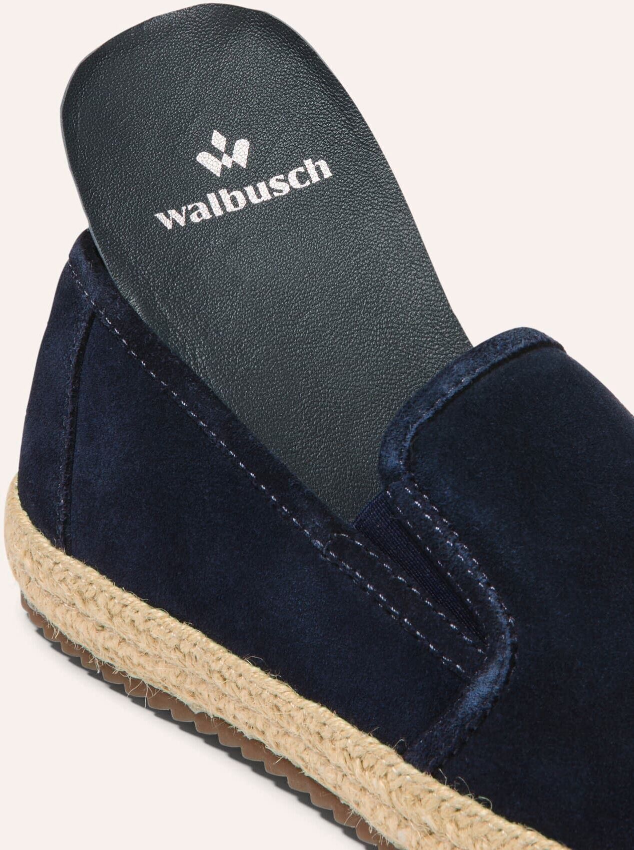Walbusch Espadrilles, noch offen: Größenlauf, Farbe Blau, 39, hochwertiges Veloursleder 2-Komponenten-Sohle Herren