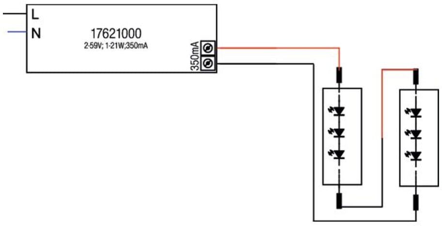 brumberg LED-Konverter 350mA nicht dimmbar 17621020)