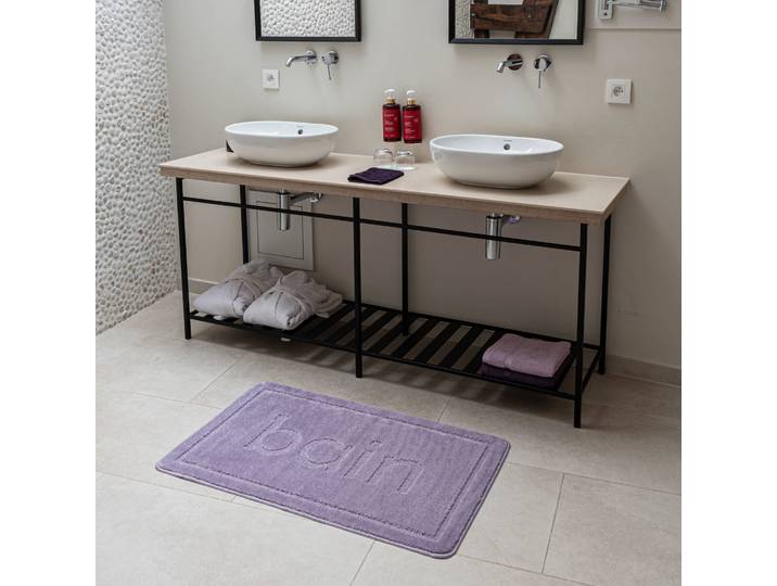 Tapis de bain motif ''bain'' - Blancheporte