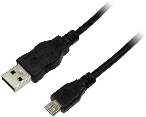 LogiLink USB-Kabel USB 2.0 USB-A Stecker, USB-Micro-B Stecker 5.00 m Schwarz