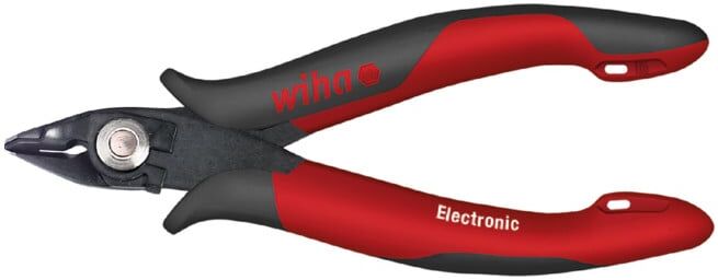 Wiha Pince coupante diagonale Electronic Tête large, pointue et retenue de chute coupe rase (26825) 130 mm (26825)