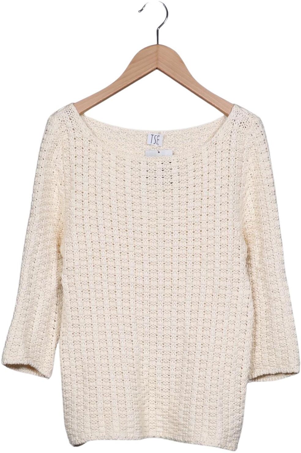 TSE Cashmere Damen Pullover, Cremeweiß, Gr. S, Baumwolle - Second Hand