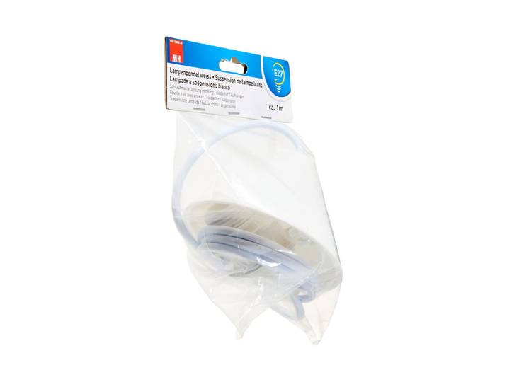 Max Hauri Lampenpendel E27 Weiss 1 m