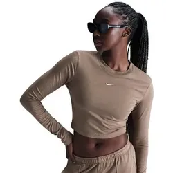 NIKE Damen Shirt Sportswear Chill Knit, Größe L in Braun Braun