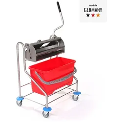 Floorstar FPW 1 ES PATENT Reinigungswagen mit Flachpresse Flachpressenwagen 1 - Edelstahl