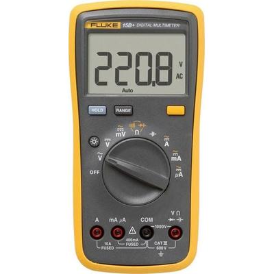 Fluke 15B+/EUR Hand-Multimeter digital CAT III 600V Anzeige (Counts): 4000