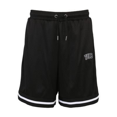 Shorts FUBU "Fubu Herren Caterpillar Caution Shorts", Herren, Gr. S, US-Größen, schwarz-weiß (schwarz, weiß), 100% Polyester, loose fit, Hosen Shorts