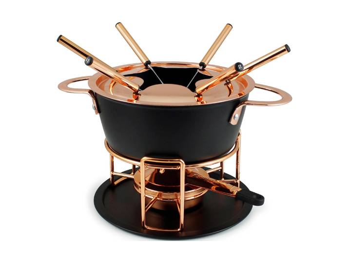 SWISSMAR Fondue Realp 11 , schwarz (kupfer, schwarz), B:21cm H:17cm, Fondues, Fondue