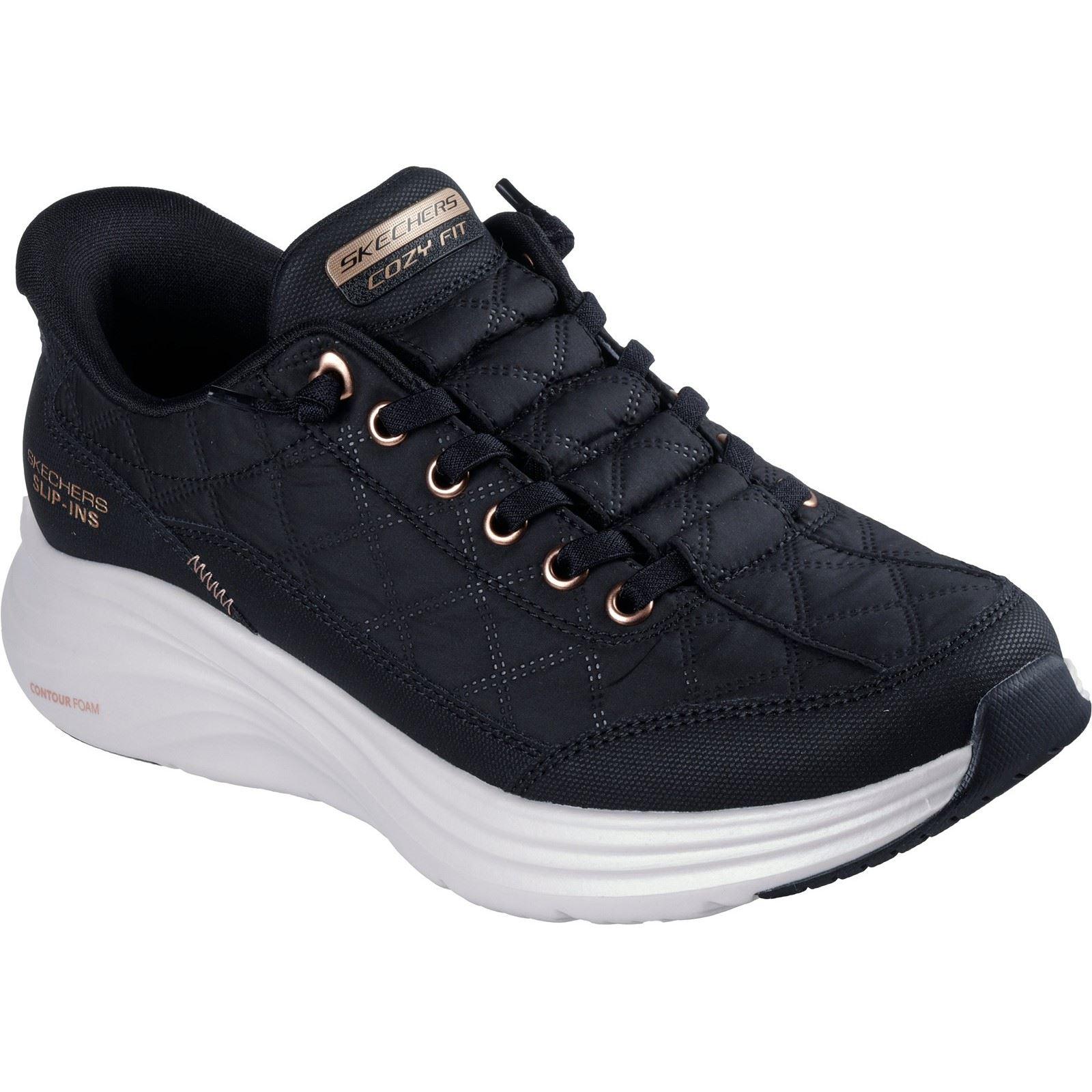 Skechers Contour Foam Golden Hour Damen Sneaker Aus Textil In Schwarz/roségold