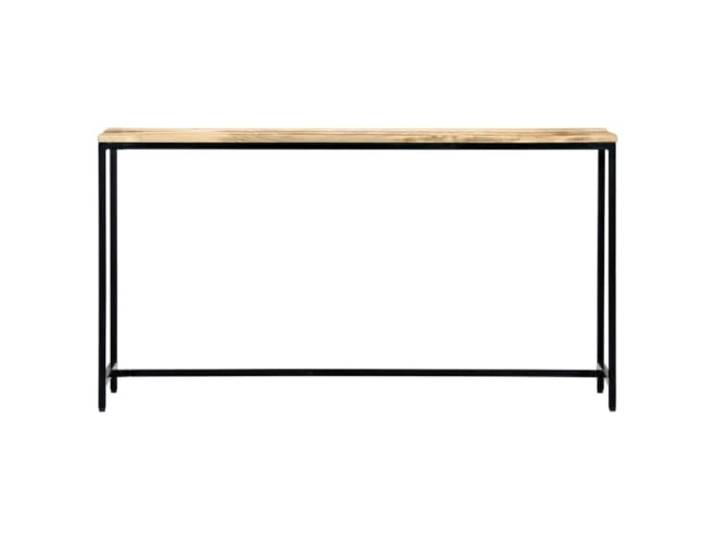 Konsole aus Mango Massivholz, 140x35x76cm, Industrial mit Schwarzen Beinen Stabile Konstruktion, leichte Reinigung, Schlieren, einzigartiges Einzelstück