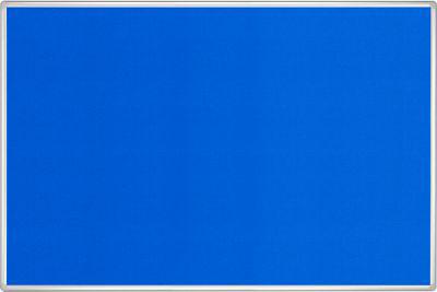 Franken Pinnwandtafel PRO, Filz, Wandmontage im Hoch- & Querformat, Aluminiumrahmen, blau, 1800 x 1200 mm