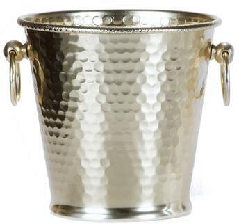 Ciana Secchiello Champagne Martellato con Anelli 21 cm Oro