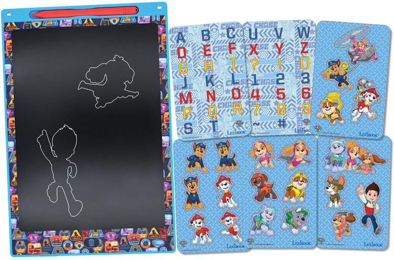 Lexibook PAW Patrol 11-Inch Multicolour E-Ink Drawing Tablet with Stencils for Kids, Ages 3 and Up