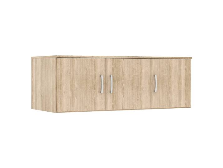 Schrankaufsatz Naja 123cm Braun/Eiche Sonoma Dekor Spanplatte, foliert