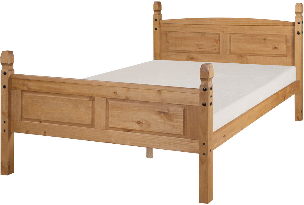 Brambly Cottage Bridewell Solid Wood Bed Antique Wax King (5')