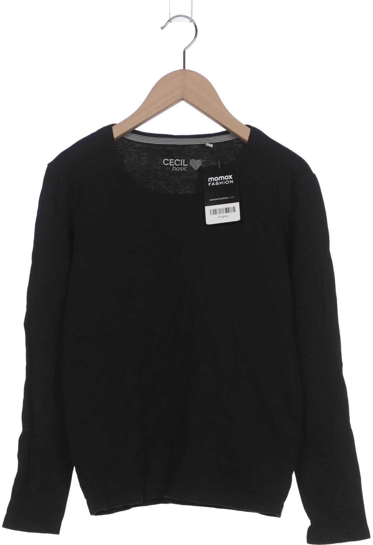 Cecil Damen Langarmshirt, Schwarz, Gr. XS, Baumwolle - Second Hand