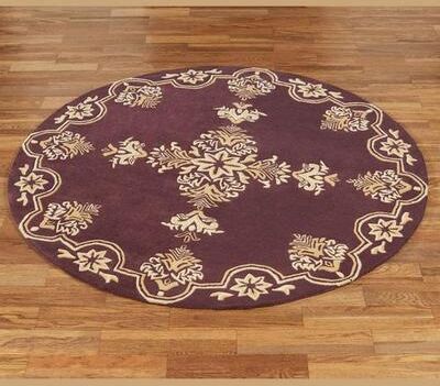 Kaleen Rugs Inc - Exclusives "Wilmington Round Rug Wine, 7'9"" Round, Wine"