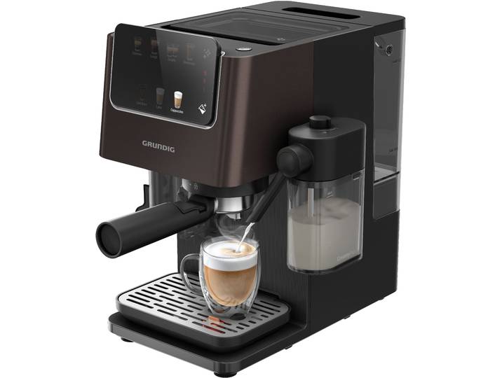 GRUNDIG Espressomaschine KSM 8530 , braun (dunkelbraun, schwarz), 1, Kaffeemaschinen, 1688W Kaffeevollautomat mit 20 Bar, Touch & CreamyPro™, Espressomaschine