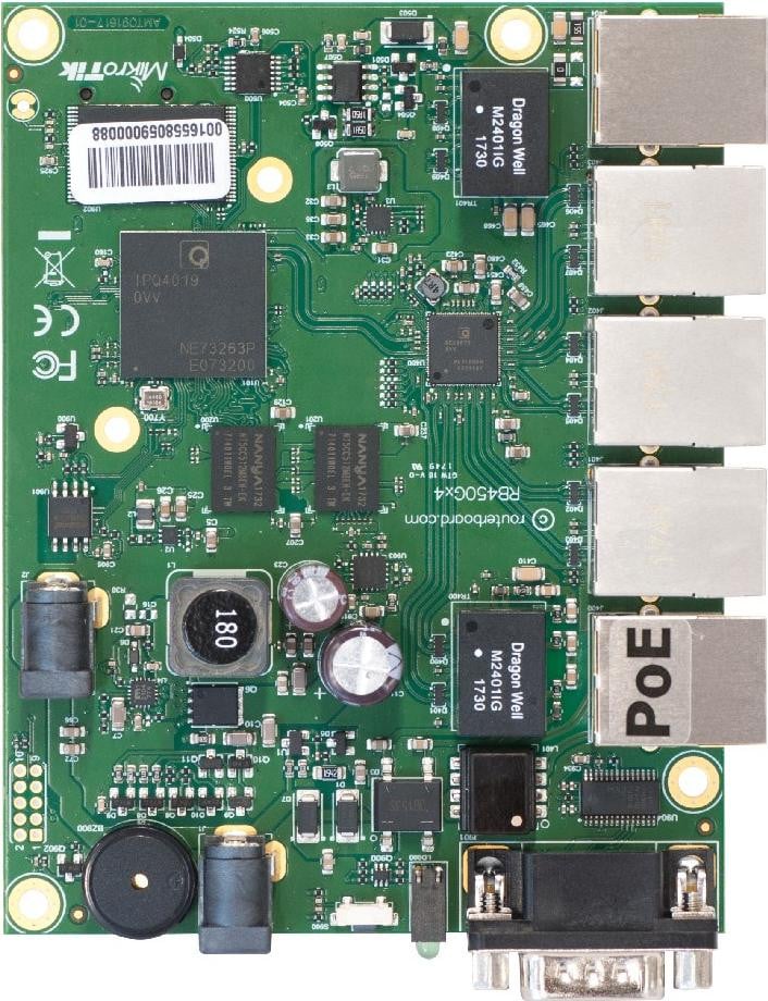 MikroTik RB450Gx4 Gigabit Ethernet Router, Groen