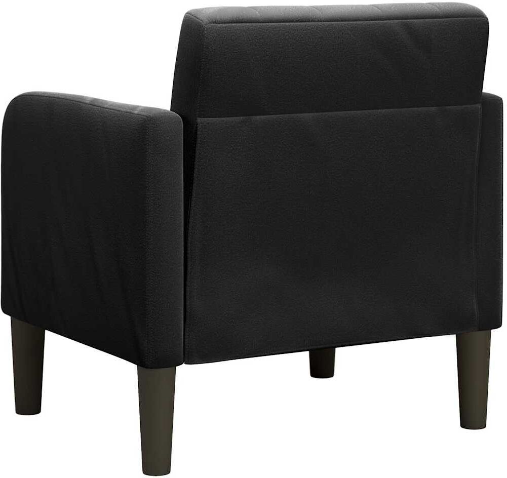 vidaXL Fauteuil avec accoudoirs noir 54 cm velours