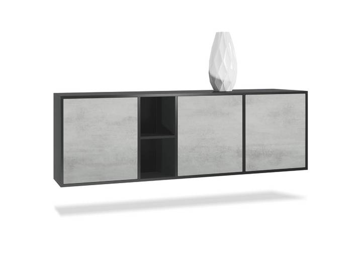 SIDEBOARD Cuba Türen in Beton Oxid Optik